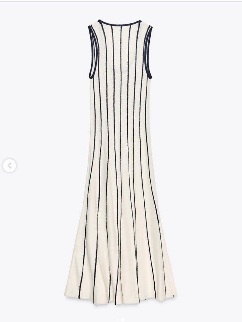 ZARA Stripe Long Dress White Black Size M NWT - Picture 4 of 6
